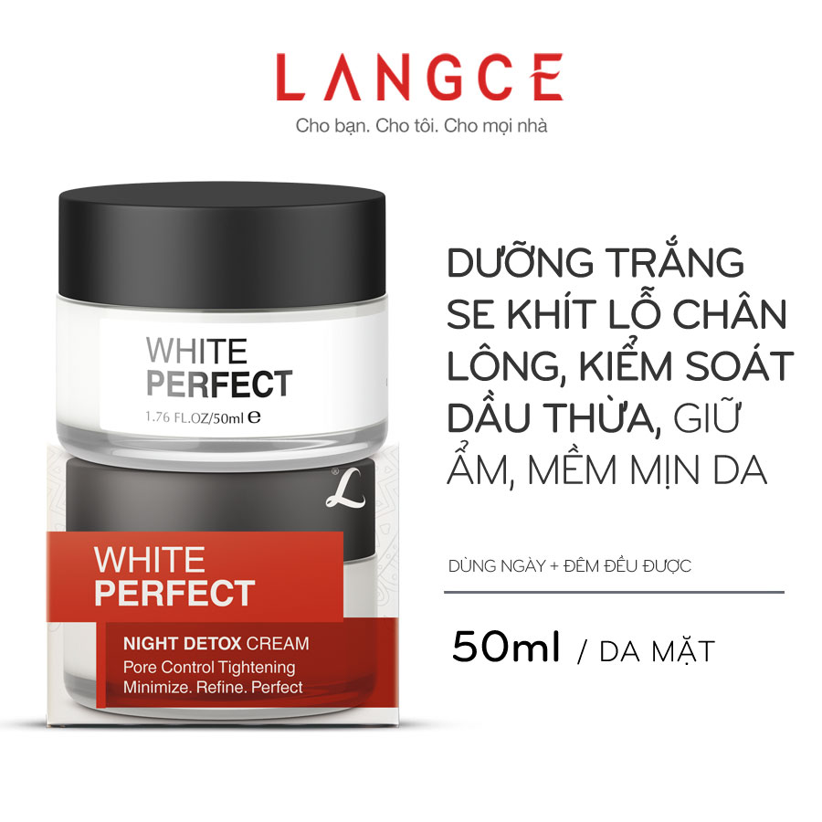 BỘ KEM COLLAGEN SKIN WHITE DƯỠNG TRẮNG DA NGÀY+ĐÊM 2x50ml LANGCE