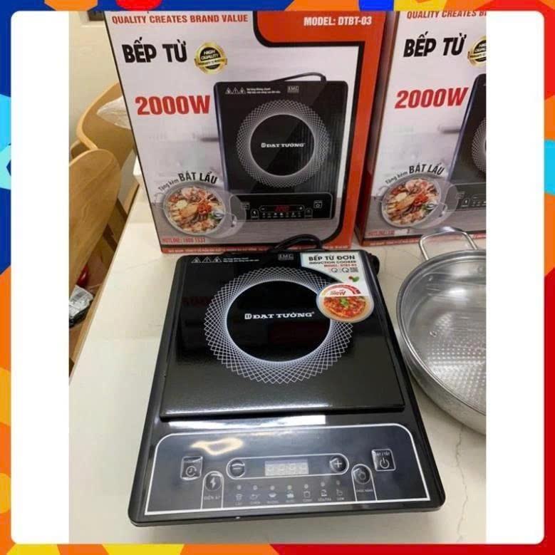 Bếp từ Đạt Tường chính hãng công suất 2000W, bếp điện từ 8 chế độ nấu đa năng, tặng kèm nồi lẩu 28cm