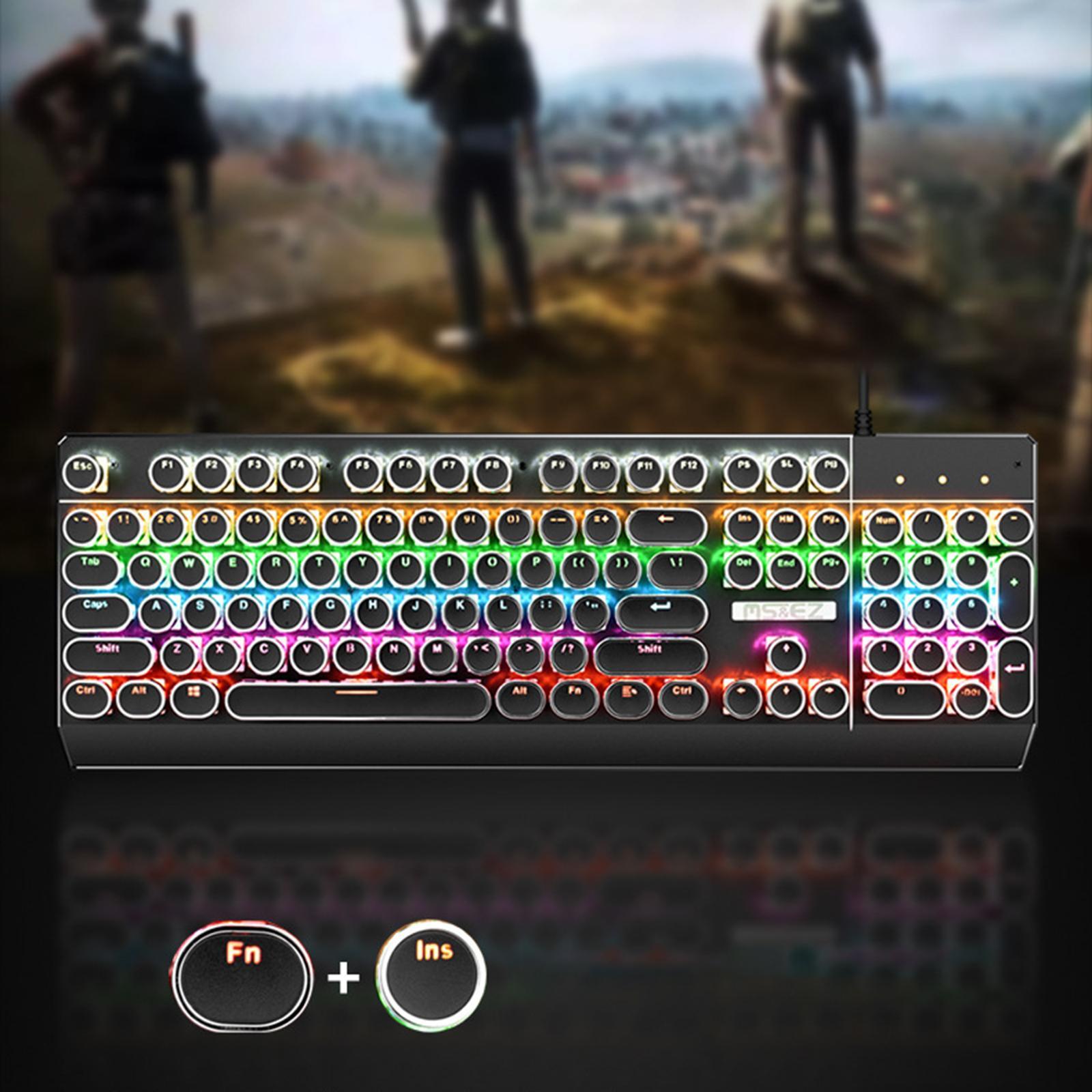 Mechanical Gaming Keyboard RGB Backlit 104 Keys for PC