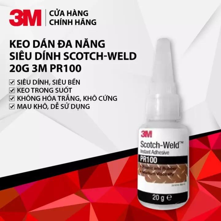 Keo Dán Đa Năng Siêu Dính 3M PR100 Scotch-Weld Plastic &amp; Rubber Instant Adhesive 20g