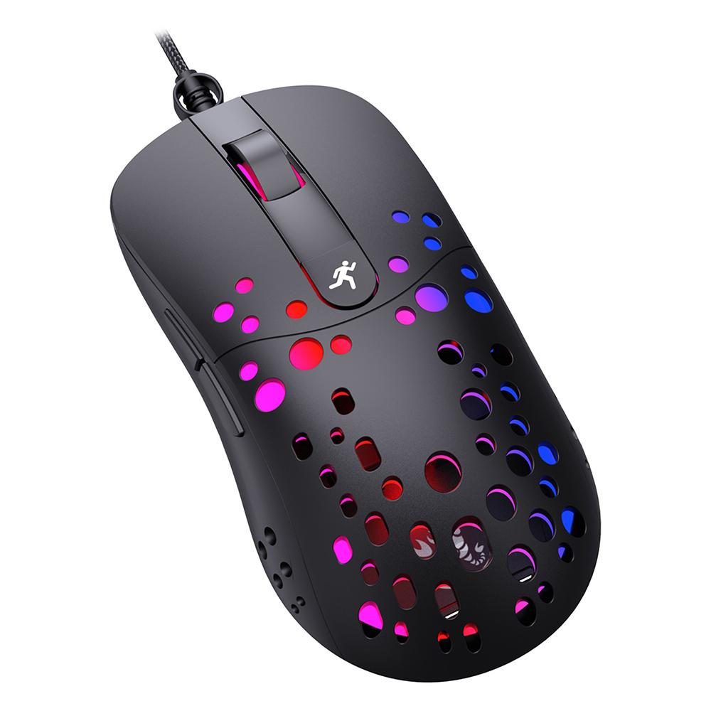 Chuột chơi game có dây HXSJ A904 lập trình macro với DPI có thể điều chỉnh 6 cấp độ 6 Chế độ chiếu sáng RGB