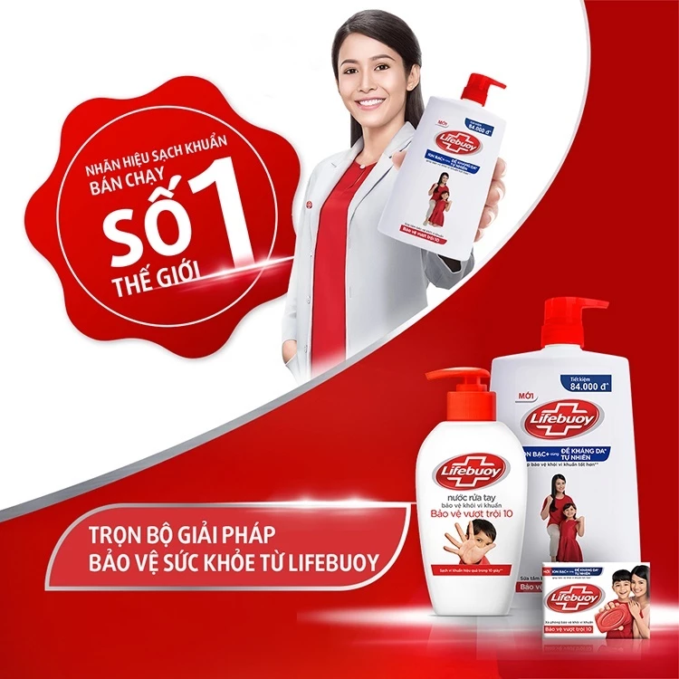 LIFEBUOY Sữa Tắm Bảo Vệ Vượt Trội (Đỏ) 1.1Kg