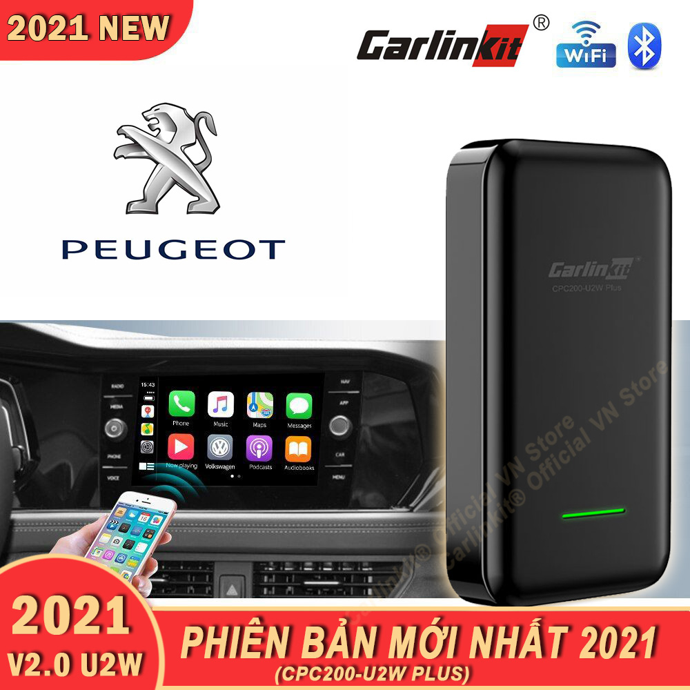 Carlinkit 2.0 U2W Plus 2021 - Apple Carplay không dây cho xe Peugeot màn hình nguyên bản