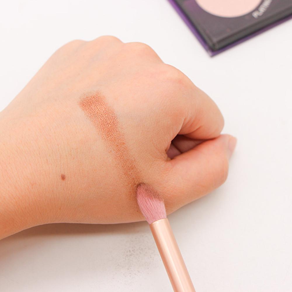 Bộ cọ trang điểm 12 cây với kích thước khác nhau kèm túi đựng bằng da PU màu hông xinh xắn