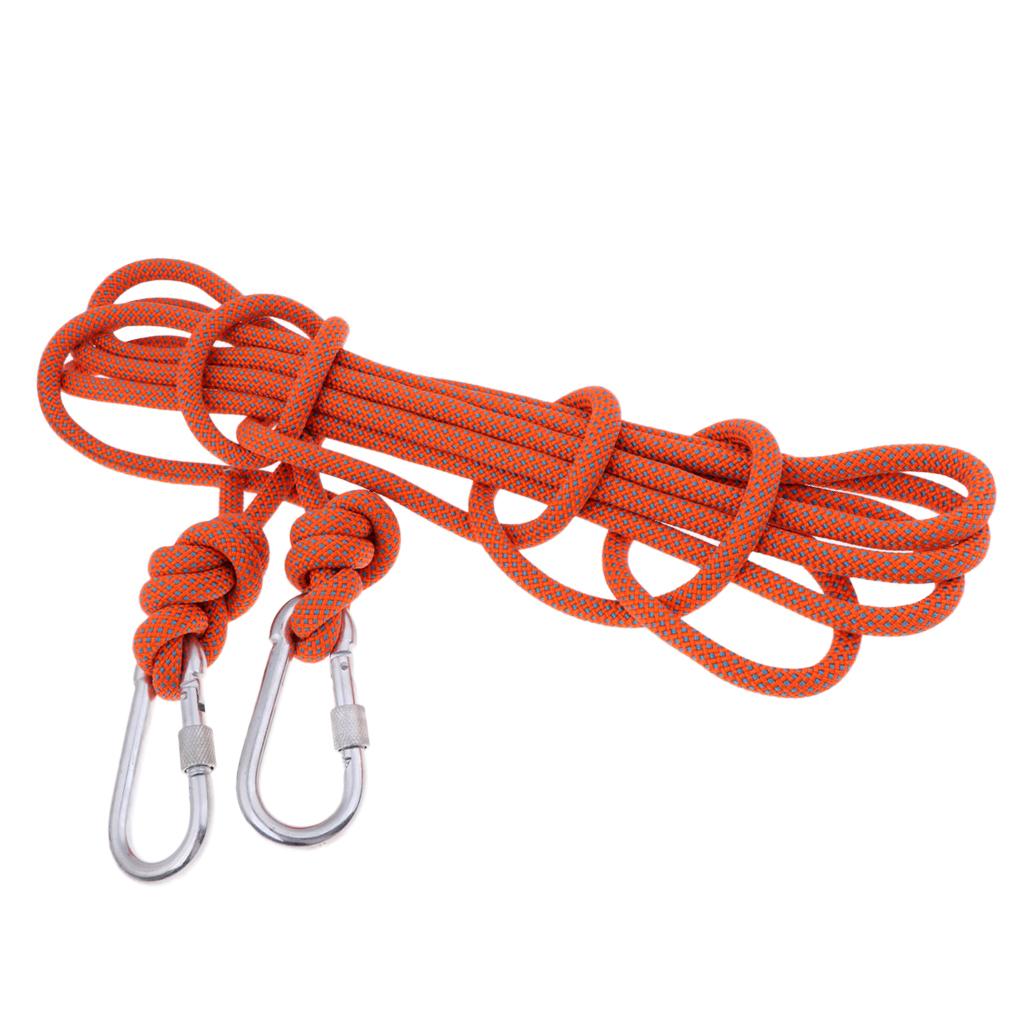 5M 10mm Outdoor Rock Climbing Rope Rescue Rappelling Safety Static Rope