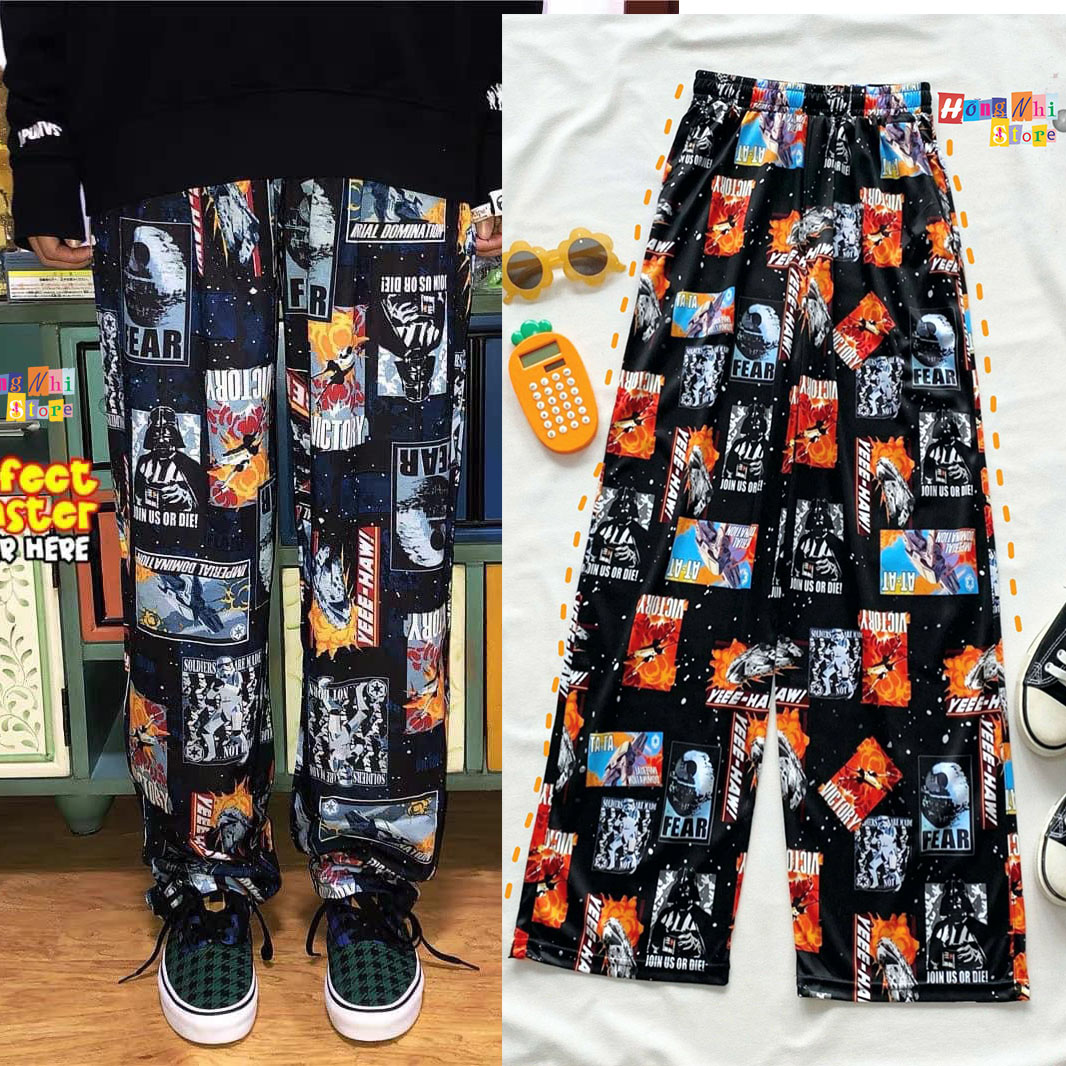 Quần Hoạt Hình Dài FEAR Ống Rộng Cartoon Pant V2 Oversize Ulzzang Unisex - MM