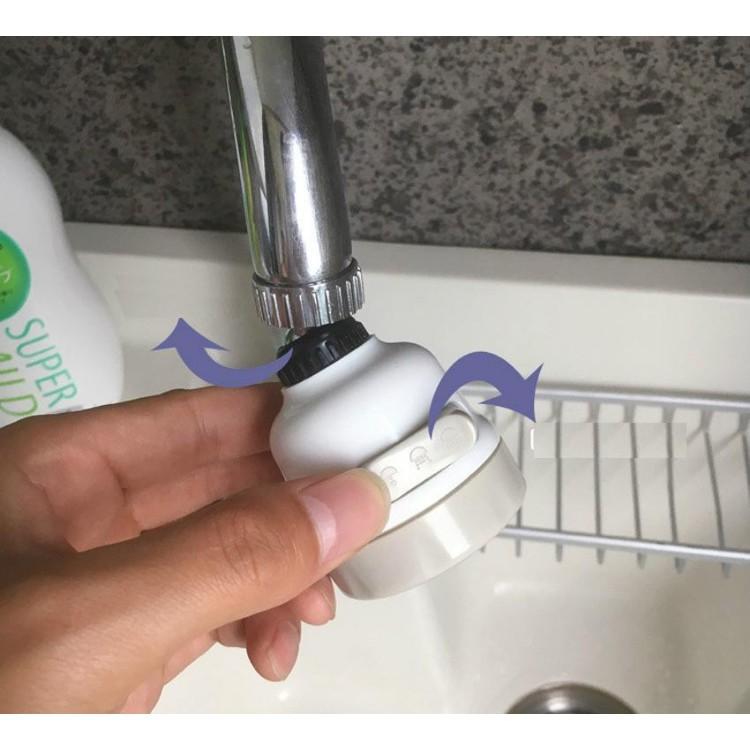 Đầu vòi tăng áp 3 chế độ xoay 360 độ tăng áp lực nước 300% lắp vừa với hầu hết các loại vòi