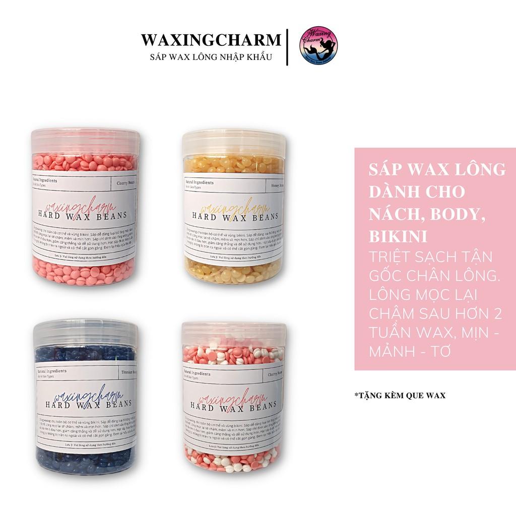 Combo Máy Nấu Sáp Chống Dính và 300gr Sáp Wax Lông Nóng Hard Wax Beans Dành Cho Nách, Body, Bikini