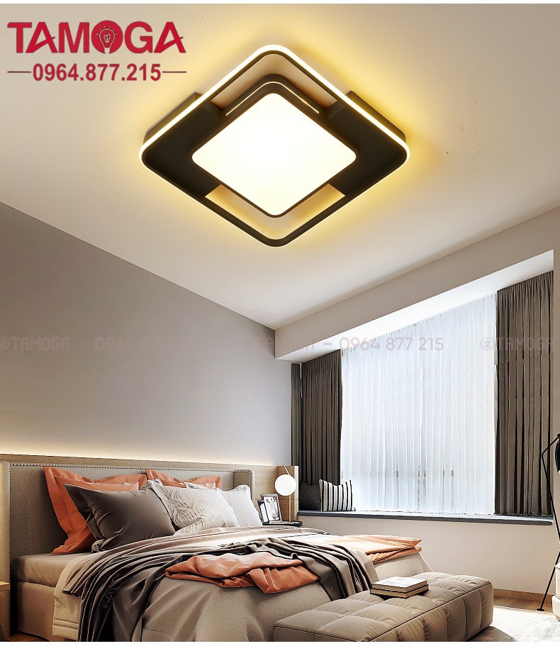 Đèn LED ốp trần TAMOGA 1056 chiếu sáng hiện đại 3 chế độ ánh sáng