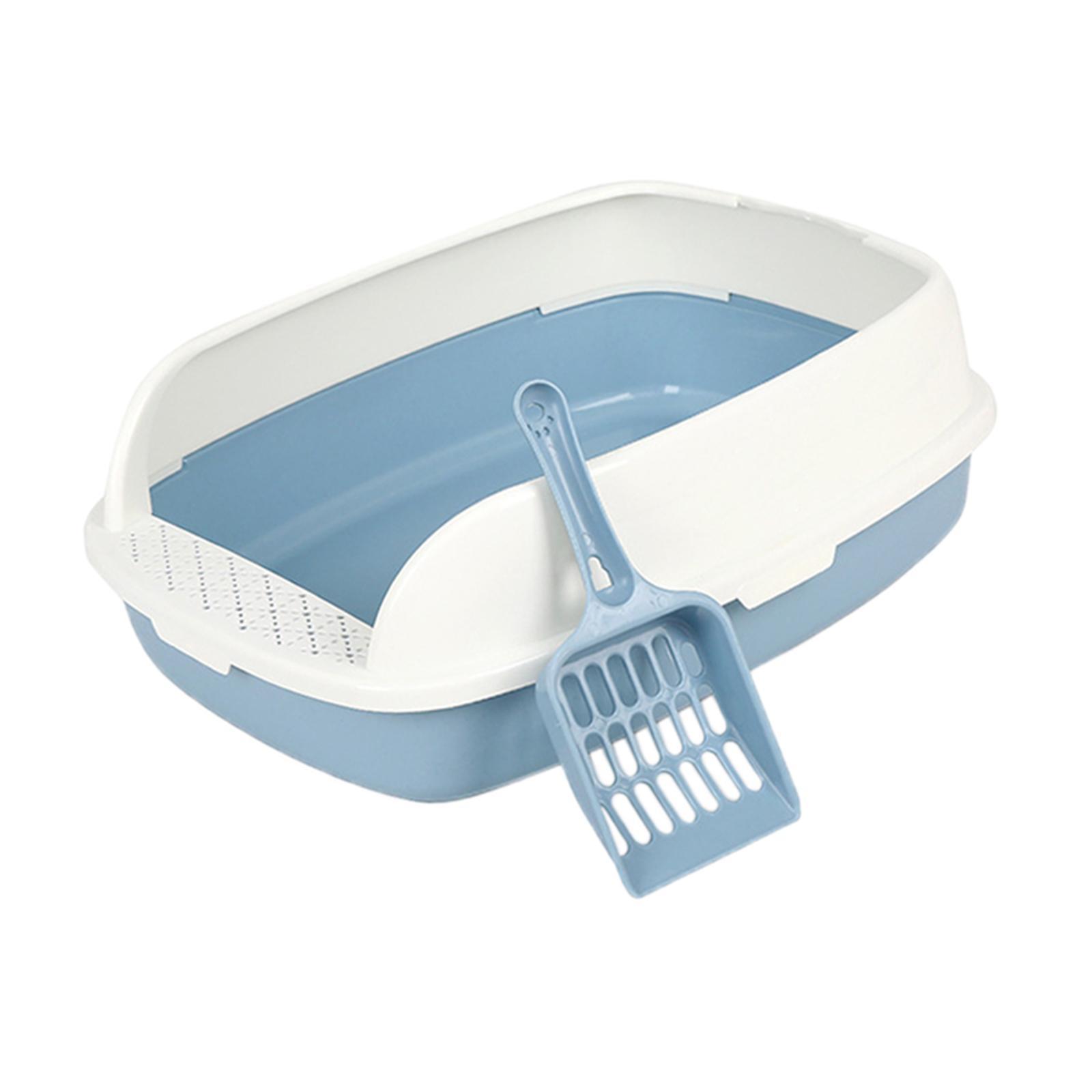 Cat Litter Box Kitten Litter Pan Toilet Detachable Rim Bedpan