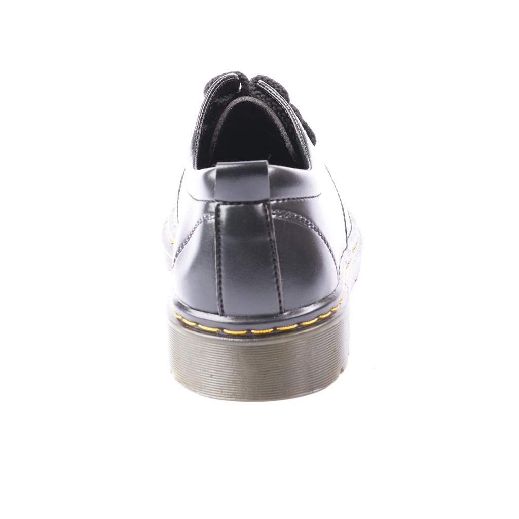 Giày Boot Nam Ngắn Cổ Da Trơn Đen Đế Có Khâu Chắc Chắn - M353-DEN