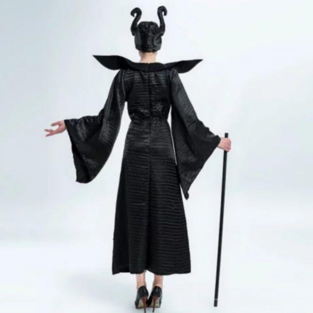(CÓ SẴN) Trang Phục Tiên Hắc Ám Maleficent Bộ Đồ Hoá Trang Maleficent Kèm Mũ Có Sừng