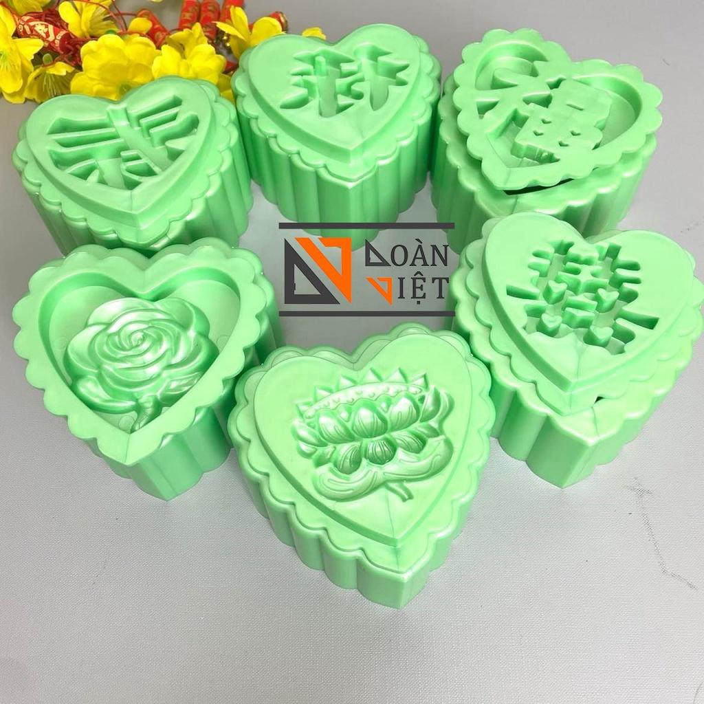 Khuôn TIM Nhấn Xôi Hình Hoa Hồng, Sen , Phước, Lộc, Thọ, Hỷ 10cm -3D SIÊU SẮC NÉT - Bí quyết làm bánh SIÊU ĐẸP, NHANH