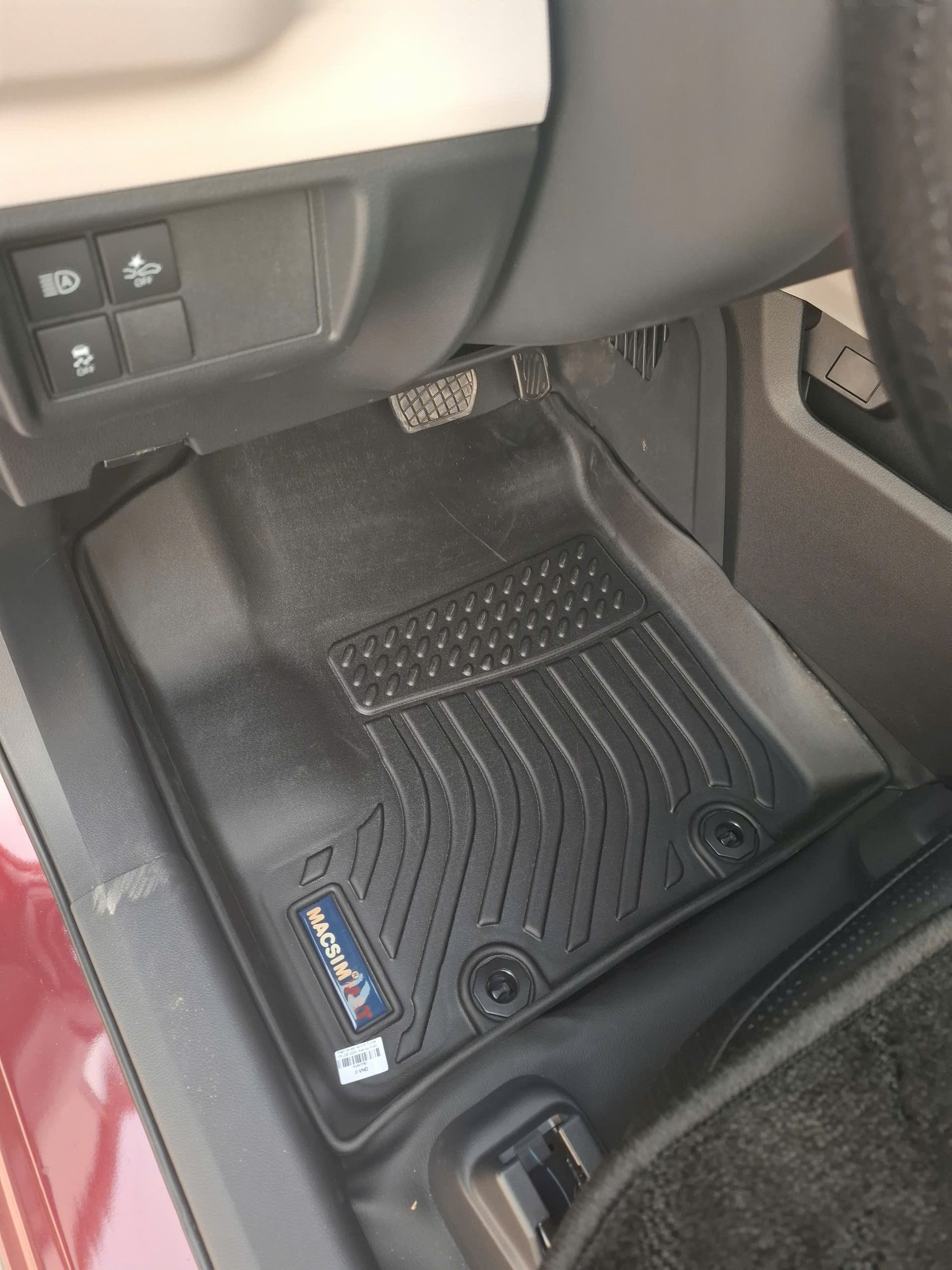 Thảm lót sàn xe ô tô Toyota Veloz/ Avanza 2022 Nhãn hiệu Macsim chất liệu nhựa TPE cao cấp màu đen