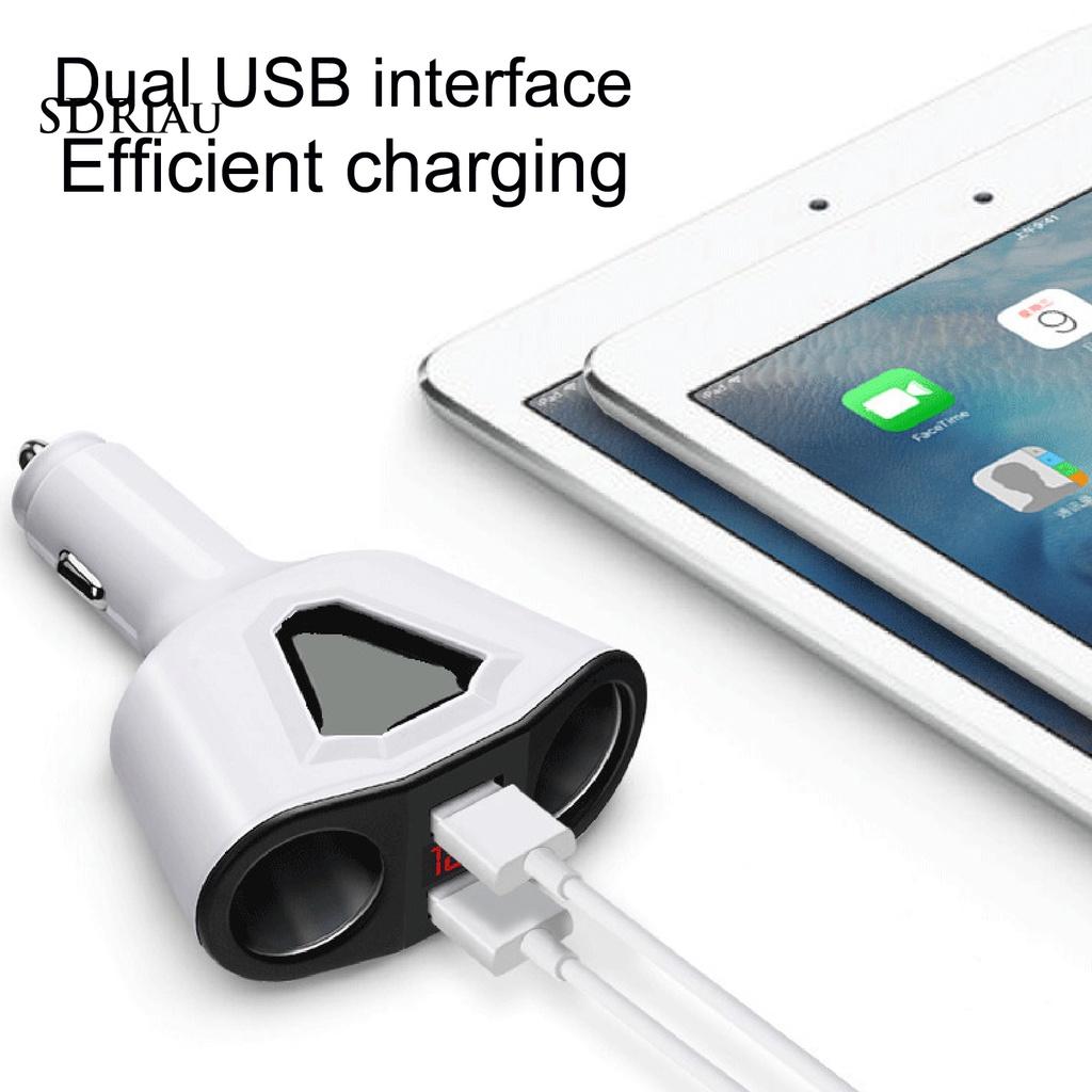 Tẩu Sạc Hai Cổng Usb 3.1a Màn Hình Kỹ Thuật Số Cho Xe Hơi
