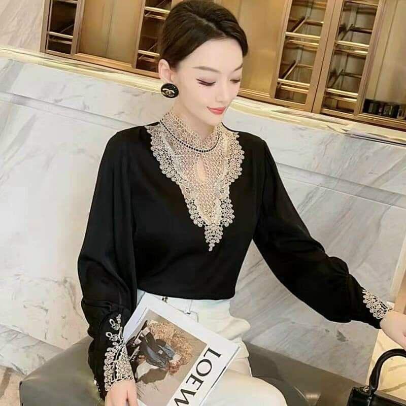 HÀNG NHẬP - ÁO KIỂU PHỐI REN CỰC SANG