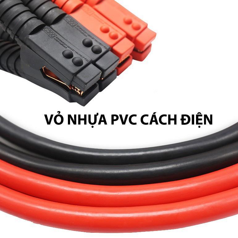 Dây Câu Bình Ắc Quy 2000A Dài 4m Lõi Đồng Có Kẹp Cách Điện