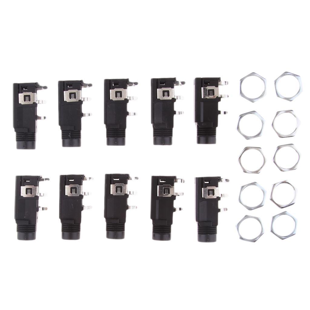 20 Pieces 4PIN 1/4inch 6.35mm Female Socket Mono  Connector