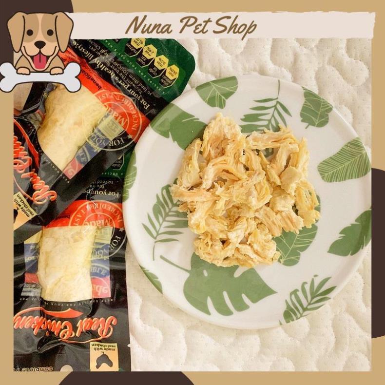 Ức gà hấp ăn liền cho chó mèo - Ức gà Pet Snack, Real Chicken, Masti cho thú cưng (40g)