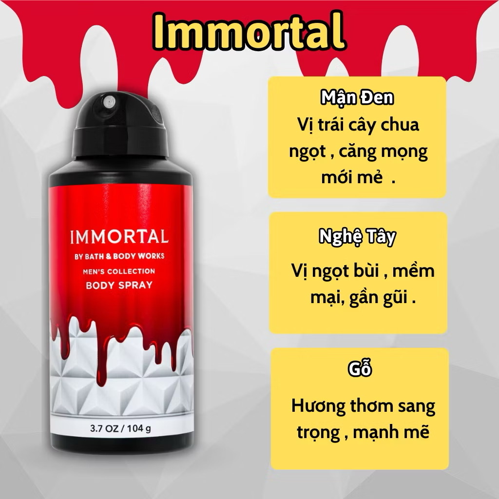 Body Mist Bath And Body Works Nam Chính Hãng, Xịt Thơm Body Toàn Thân Bath And Body Works Hương Nước Hoa 104g