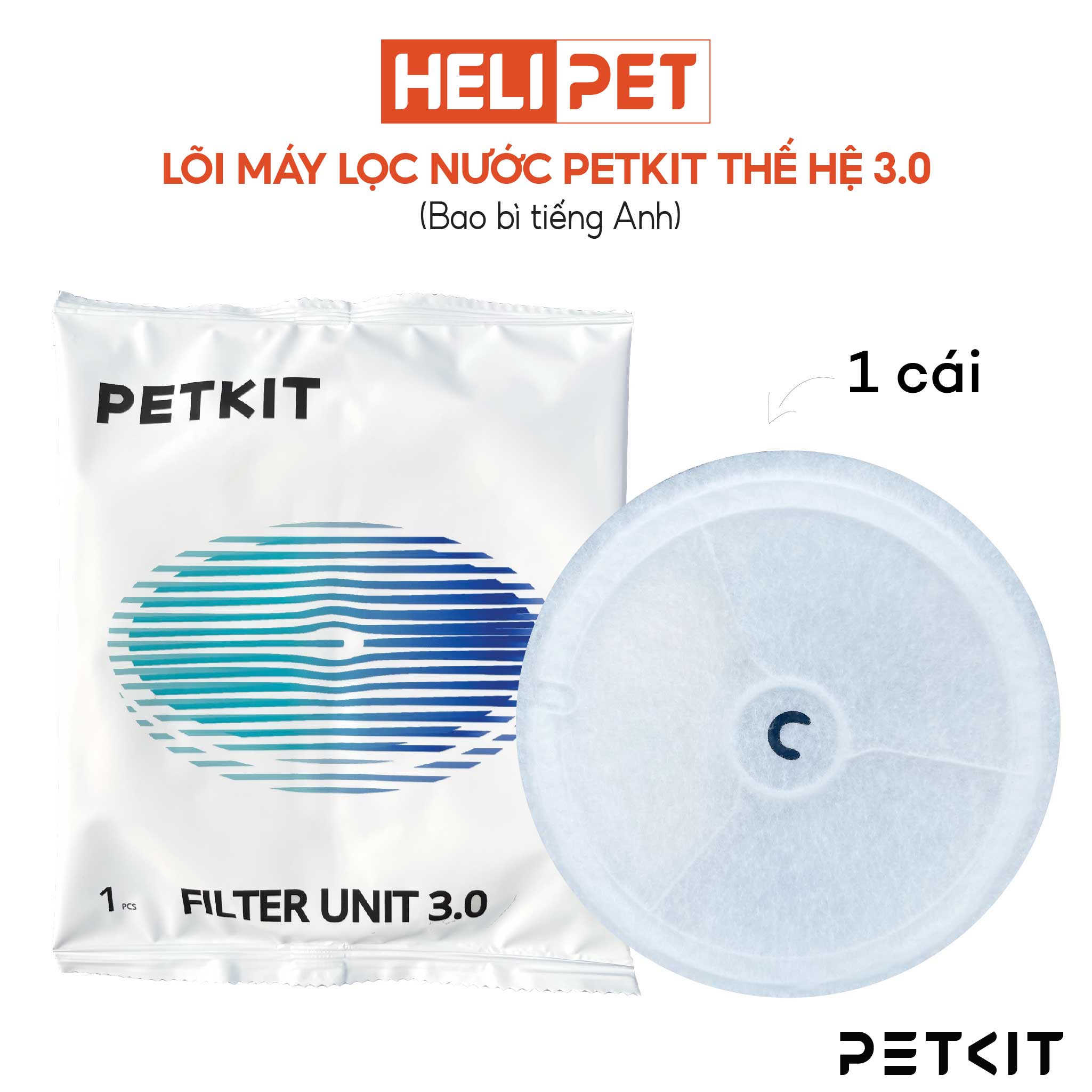 Lõi Lọc Nước PETKIT Dùng Cho Eversweet Solo, Solo SE, 2, 3, 6,7 thế hệ 3.0 - HeLiPet