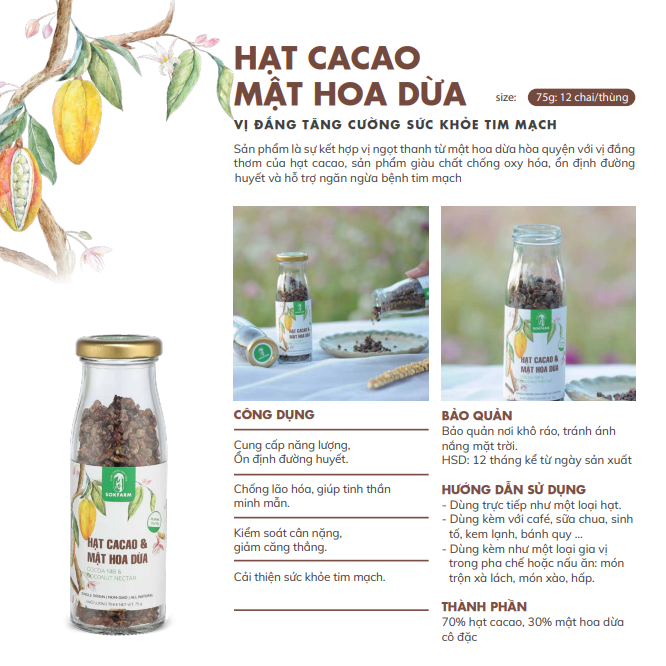 Cacao mật hoa dừa 75gr
