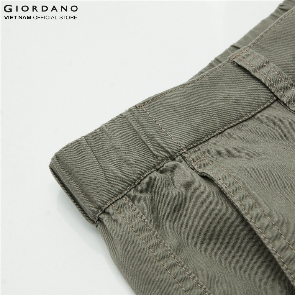 Quần Shorts Kaki Nam Túi Hộp Giordano 01101206