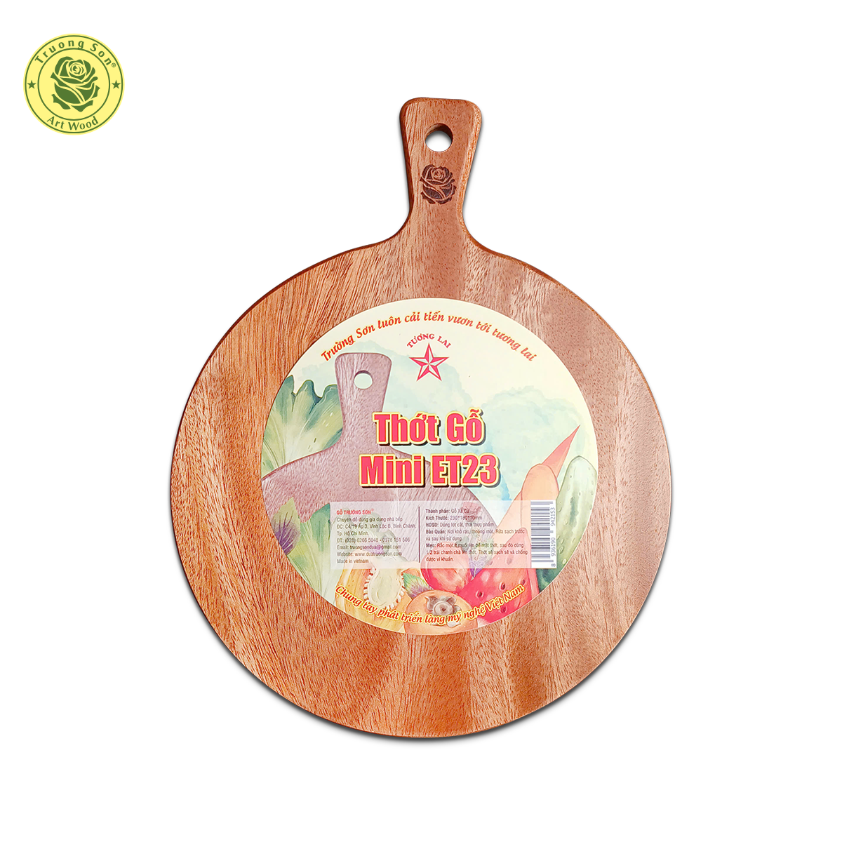 Thớt Gỗ Xà Cừ Mini Decor Trang Trí Đa Dạng - Thớt Em Bé  - Đồ Gỗ Nhà Bếp Thương Hiệu Trường Sơn