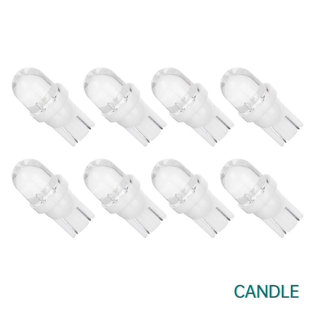 8 Bóng Đèn Led 12v 5w T10 W5W Ánh Sáng Trắng Cho Xe Hơi