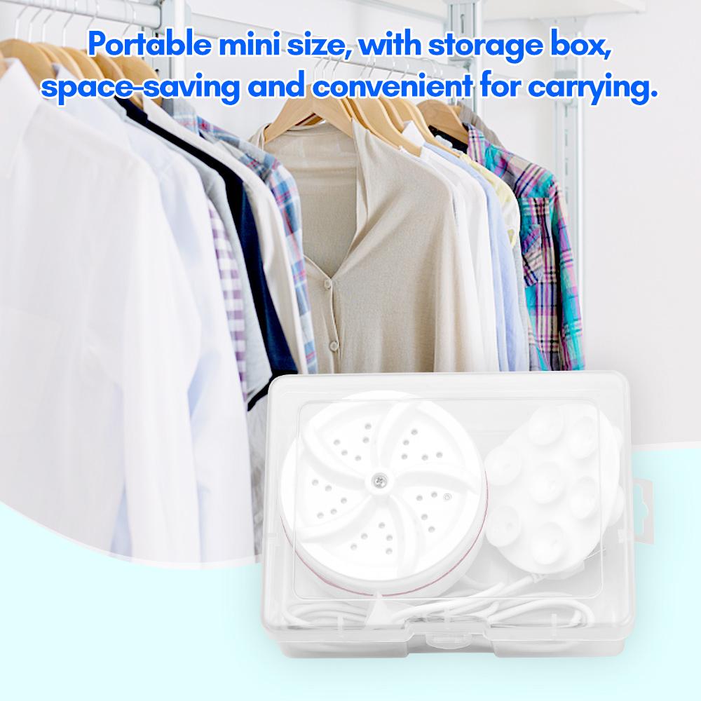 Máy giặt siêu âm Turbo mini di động với cốc hút nguồn điện USB cho chuyến công tác, du lịch, tại nhà