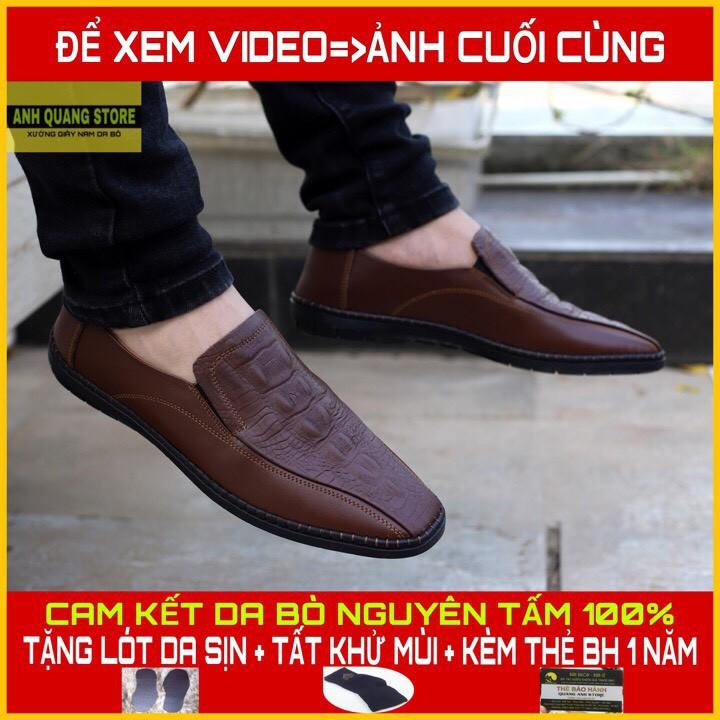 Giày da nam cao cấp da bò nguyên tấm mềm mại êm ái bảo hành 1 năm Gk002