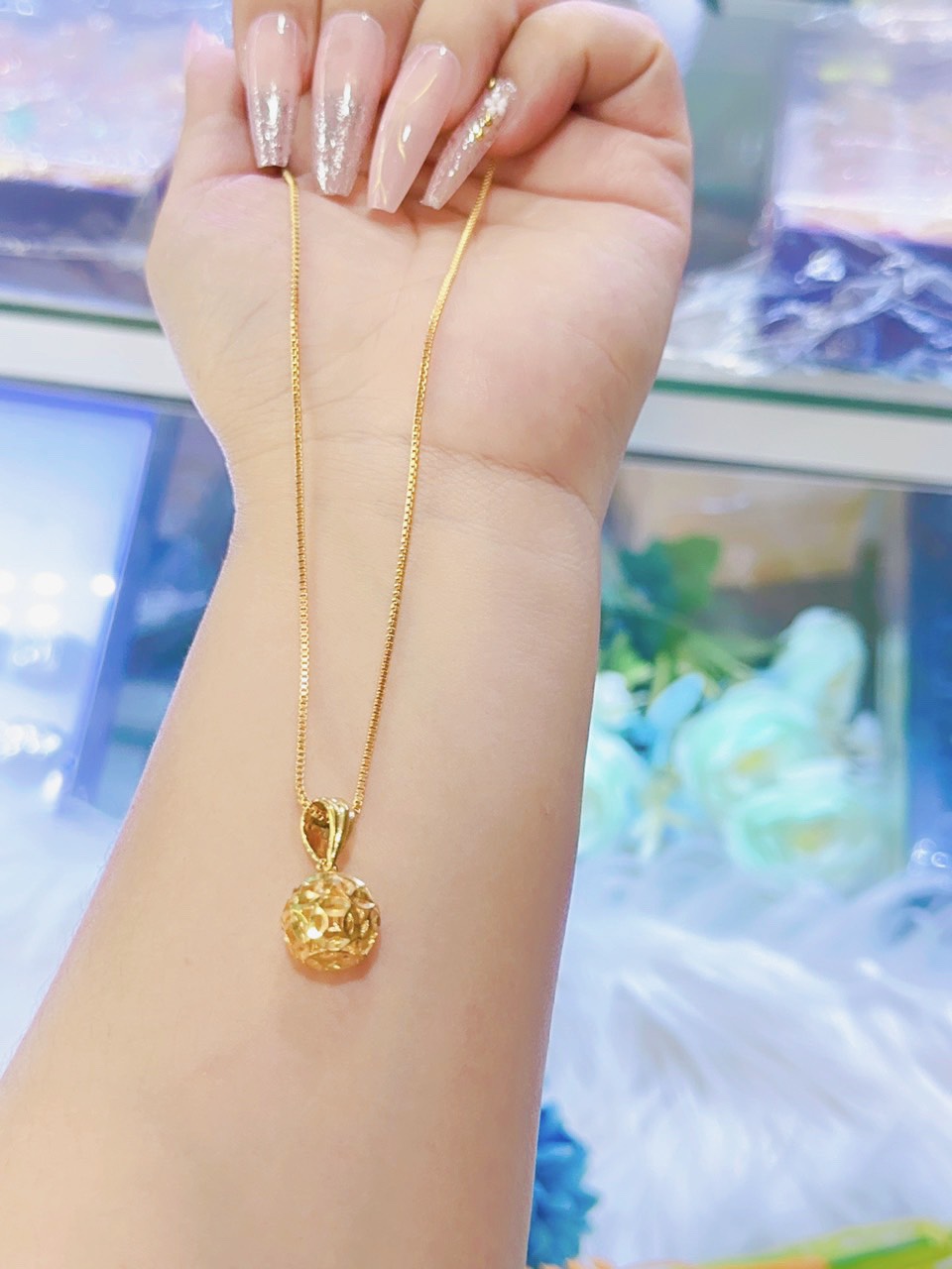 Dây chuyền nữ mạ 18.k cao cấp siêu đẹp
