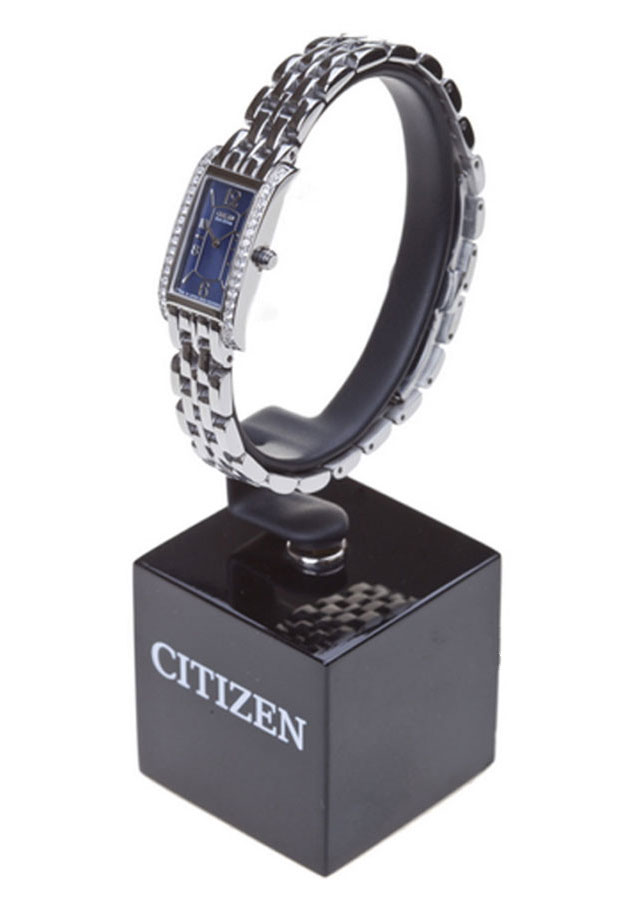 Đồng Hồ Nữ Citizen Đính Đá Swarovski Dây Thép Không Gỉ EG2020-79L - Mặt Xanh