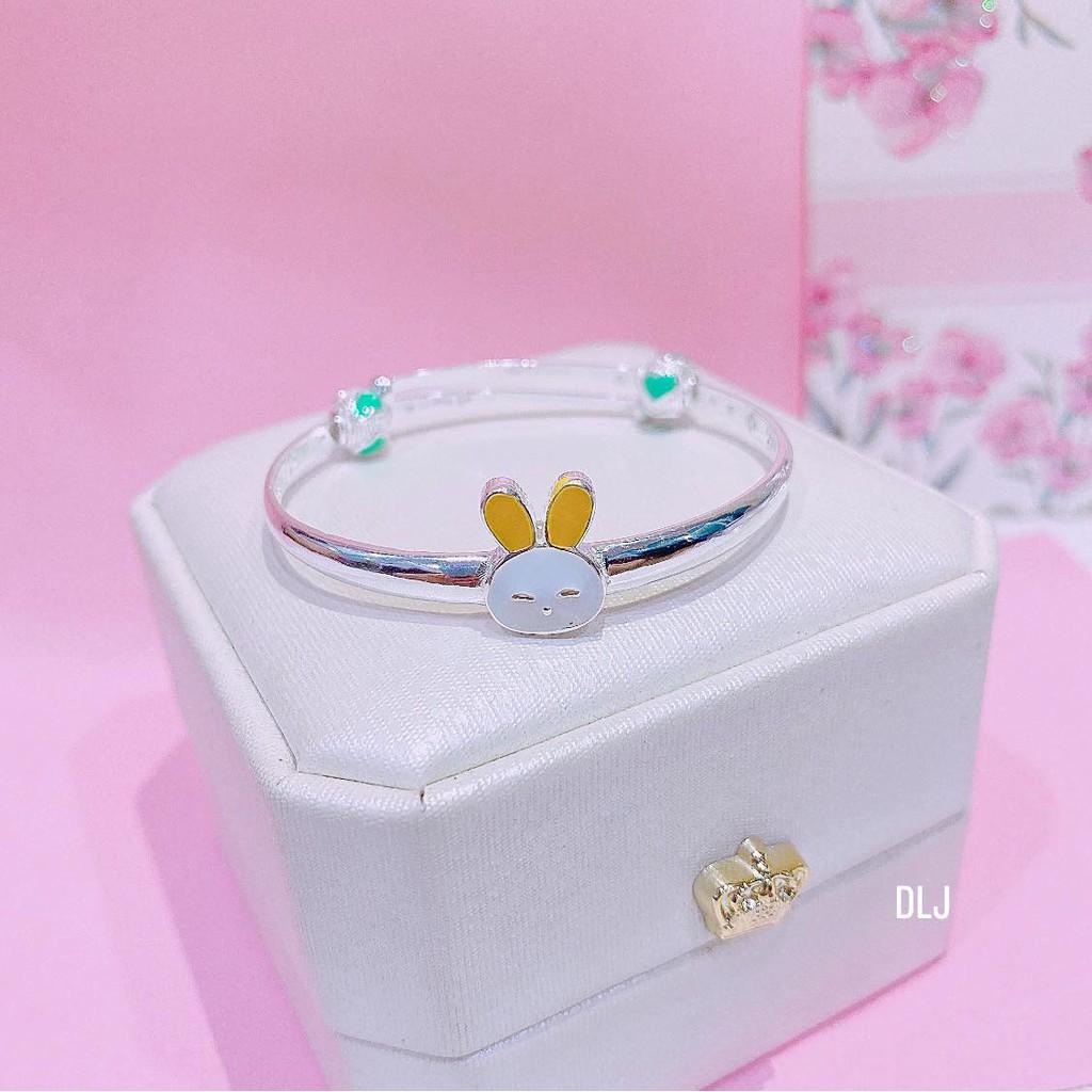 Lắc tay,vòng tay bạc cho bé gái charm hình màu sắc nghộ nghĩnh dễ thương,điều chỉnh size to nhỏ dễ dàng, phụ kiện MS170