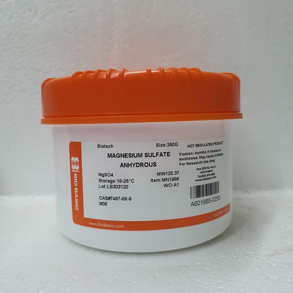 Magnesium sulfate, anhydrous, Mã MN1988, Chai 250g, Bio Basic