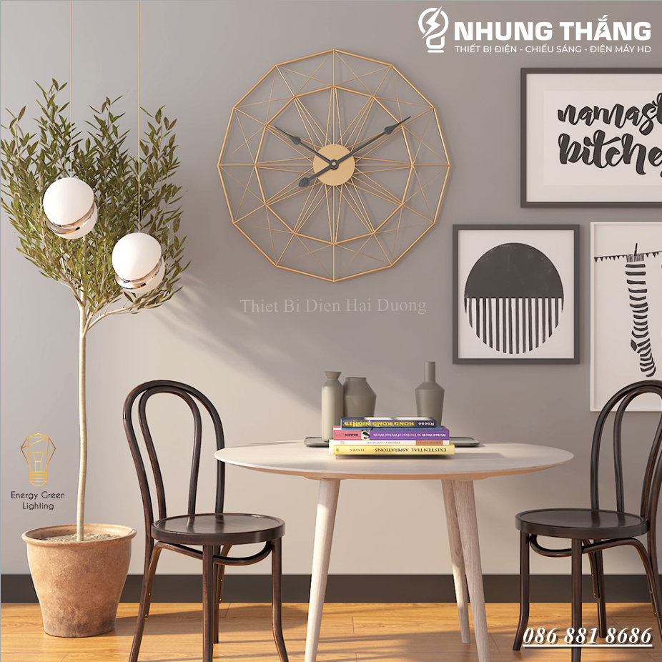 Đồng Hồ Treo Tường DH-98 - Trang Trí Nghệ Thuật Cao Cấp - Kiểu Dáng Hiện Đại , Sang Trọng - Đường Kính 50cm