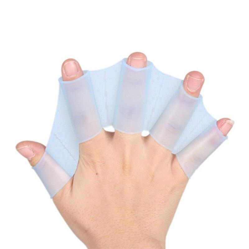 1 Pair Silicone Swimming Gloves Gear Fins Hand Web Flippers Training Women Men Kids Webbed Gloves For Swimming