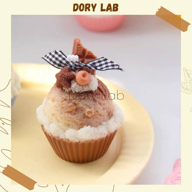 Nến Thơm Cupcake Mix Topping Màu Pastel Handmade Không Khói, Phụ Kiện Decor, Quà Tặng - Dory Lab