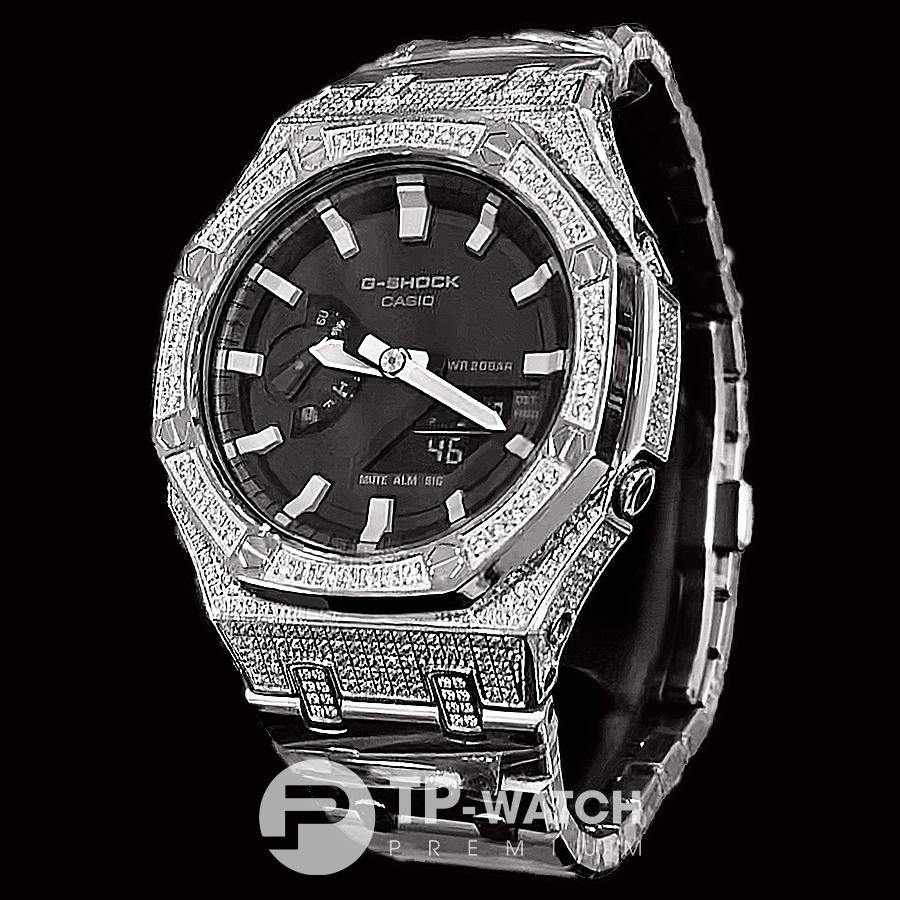 Đồng Hồ Nam Dây Thép Casio G-Shock GA-2100-1A AP Custom Diamond Royal Oak