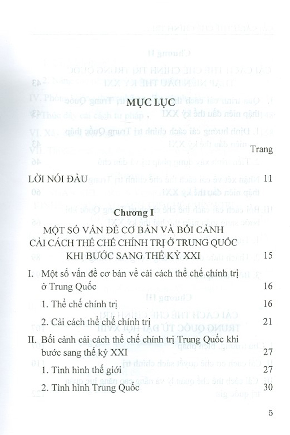 Cải Cách Thể Chế Chính Trị Ở Trung Quốc Hai Thập Niên Đầu Thế Kỷ XXI