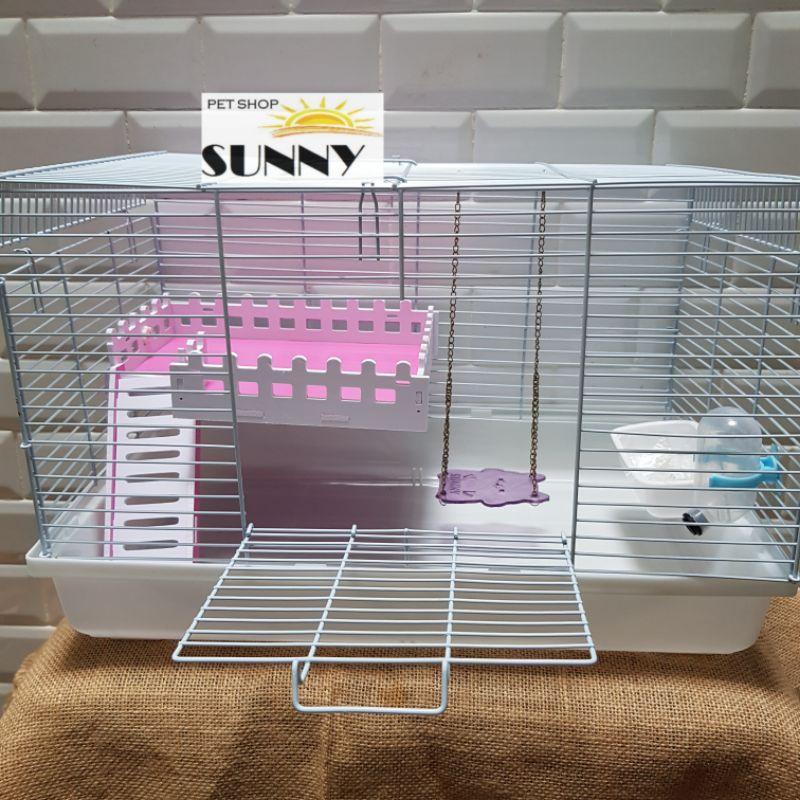 Tầng lửng gắn lồng bằng gỗ ép cho hamster