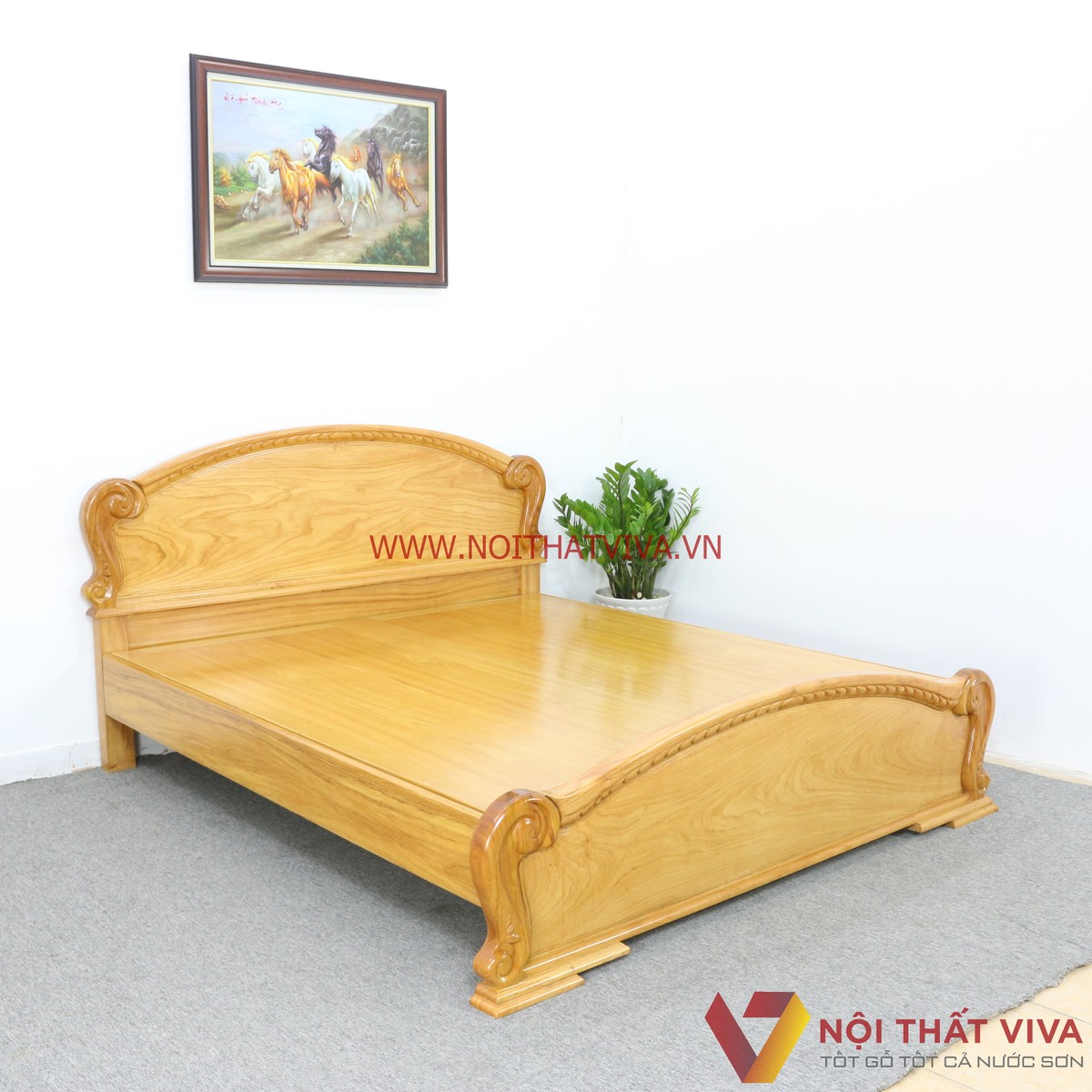 Giường Ngủ Gỗ Gõ Đỏ Đầu Vòm Vạt Phản Cao Cấp Hiện Đại