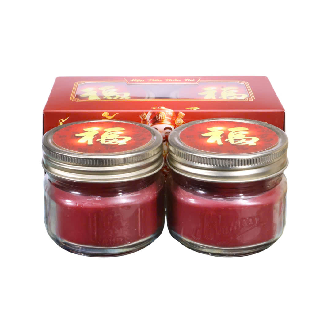 Hộp nến THẦN TÀI - Nến thơm Eden Candle FTRAMART EDC0795 (2 hũ 85gr), thích hợp làm quà tặng, dùng trong thờ cúng