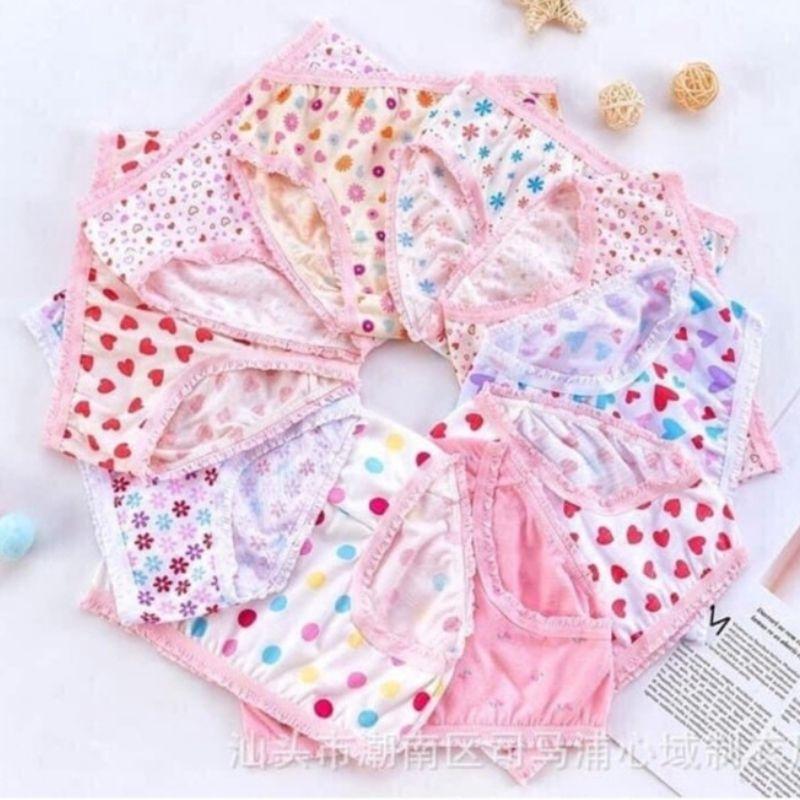 Quần chip cho bé gái 2 đến 12 tuổi set 3 quần tam giác chất cotton cao cấp mềm mịn an toàn JIMADO