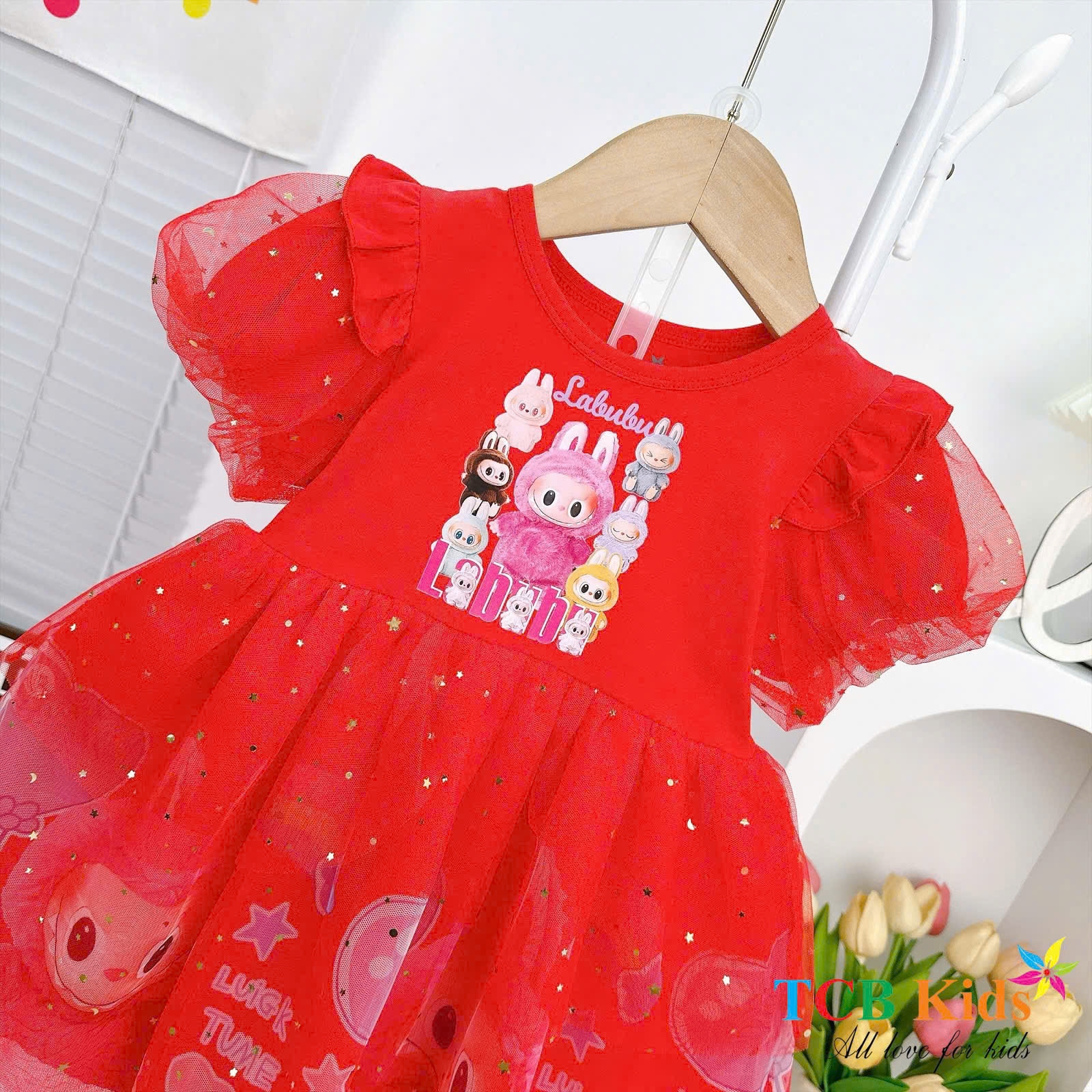 Đầm váy công chúa cho bé gái Labubu đi chơi dự tiệc lễ tết noel giáng sinh năm mới từ 10-40kg