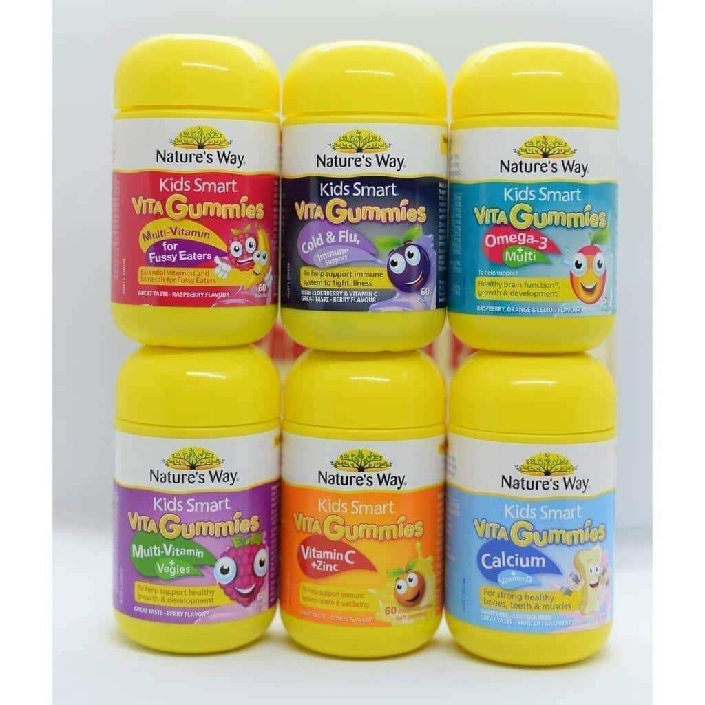 Kẹo dẻo Nature's Way Kids Smart Vita Gummies, Úc (60v) ( không xuất hóa đơn đỏ )