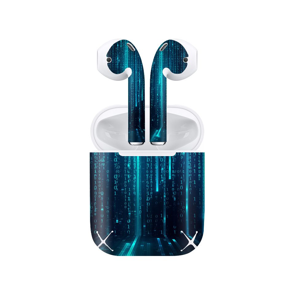 Miếng dán skin chống bẩn cho tai nghe AirPods in hình thiết kế - atk183 (bản không dây 1 và 2)