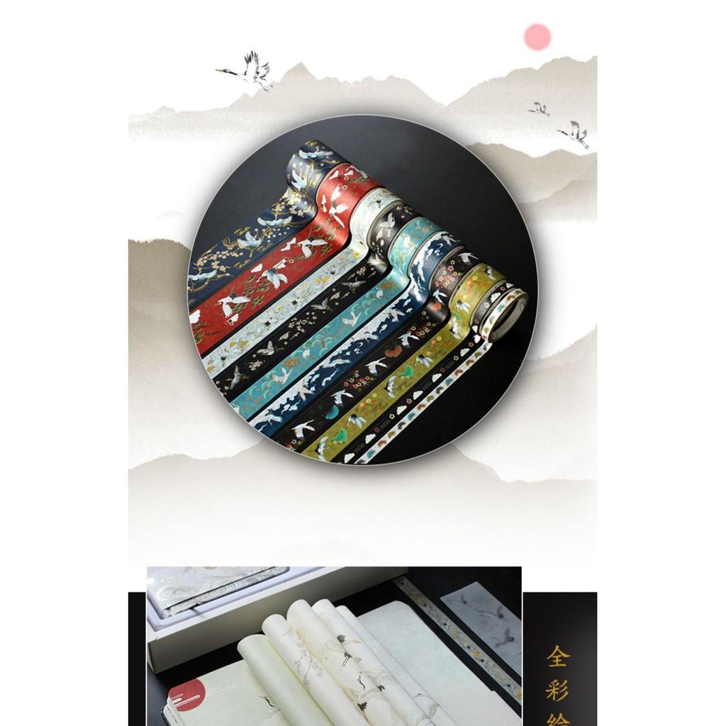 Washi Tape Cổ Trang Vintage Hộp Quà Gồm Washitape Sổ Tay Và Bookmark Cho Các Bạn Mê Cổ Phong