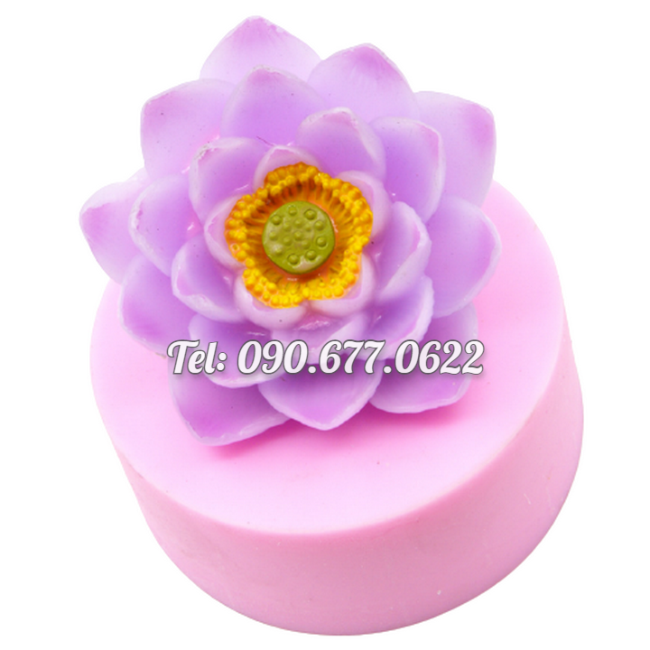 Khuôn silicone làm rau câu hoa sen đại đóa loại 11 cm - Mã số 1725