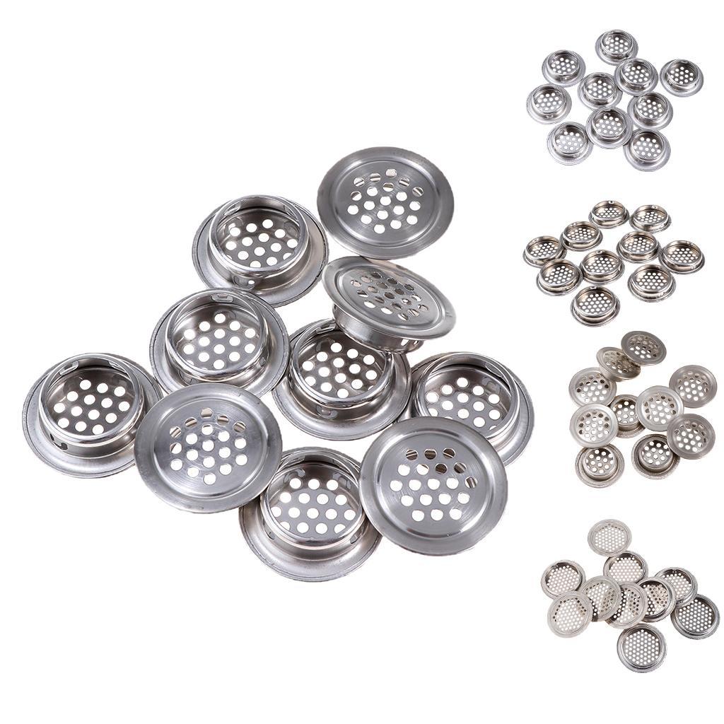 3X Stainless Steel Air Vent Louver Round Hole Air Vent Cover Louver 19mm